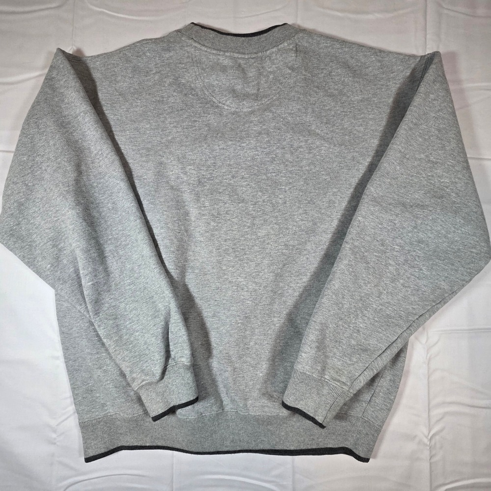 Vintage MC Sport Gray Embroidered Deer Buck Sweatshirt Mens Large Pullover - Picture 5 of 8